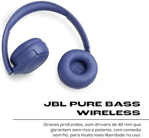 JBL, Fone de Ouvido Bluetooth Over-Ear, Tune 530BT, Sem Fio, Até 76 Horas de Bateria - Azul