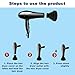 PracFlairy Collapsible Hair Dryer Diffuser Attachment, Diffuser Attachment for Most Hair Dryers, Fits Nozzles D-1.57-1.99 Inches in Diameter (Black)