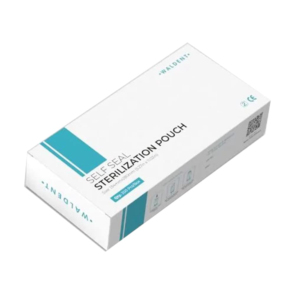 Waldent Self-Seal Sterilization Pouch 134x283mm (5.25in x 11in) | Medical-Grade Pouch for Sterile Storage | Easy-to-Use Self-Sealing Design