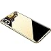 Luxury Fashion Mirror Phone Case for iPhone XR Case Soft TPU Bumper Frame Shockproof + Tempered Glass Back Cover for Apple iPhone XR Phone Case Protective Case (Gold)