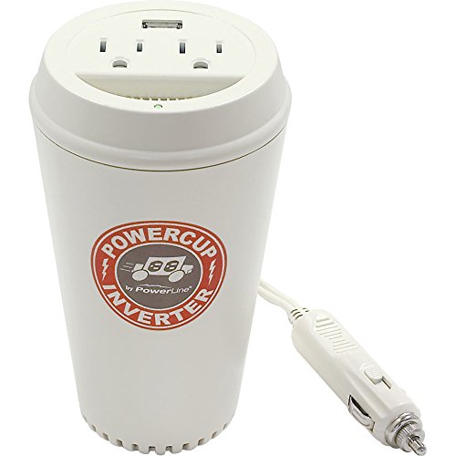 PowerLine PowerCup 200/400 Watt Mobile Inverter with USB Power Port 90309