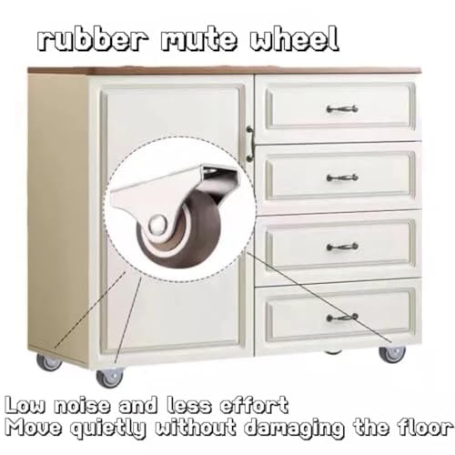 0.5 Inch 1 Inch 1.25 Inch 1.5 Inch TPR Rubber Silent Sliding Door Pulley Drawer Shoe Cabinet Furniture Casters Small Wheels 8pcs Mini Caster Wheels Low Profile Single Direction (1 Inch)