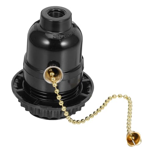 Mikikit Portalámparas Interruptor de Cadena Base E27 para Bombillas Disipación de Calor y Montaje Fácil en Lámparas de Mesa y Techo
