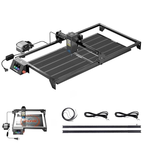 Image of LONGER RAY5 Laser Engraver, 20000mW with Air Assist, Y-axis Extension & Dual Honeycomb Table (440mm), DIY CNC Cutter for Wood, Metal Coloring, Acrylic, Glass, Leather