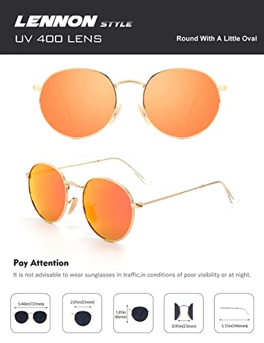 Image of CGID Retro Round Polarized Sunglasses Men Womens Circle Hippie Shades E01