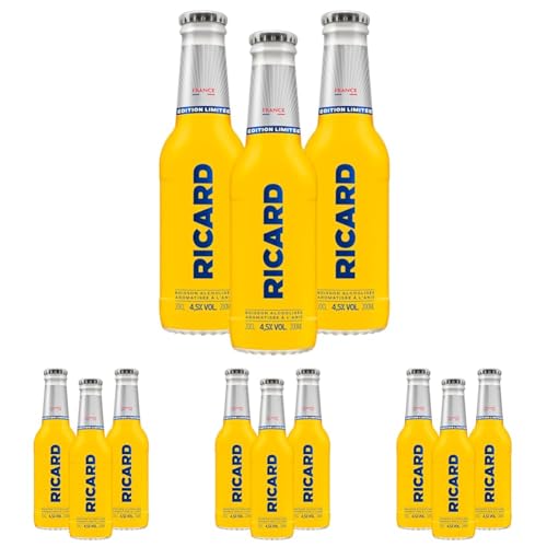 Ricard Bouteille 4.5%, Pack de 3x 20cl (Lot de 4)