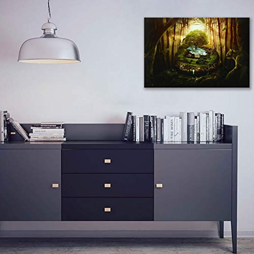 Toile jungle abstraite pour revitaliser un mur blanc triste - 3