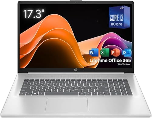 HP 17.3インチ タッチスクリーンノートパソコン 永久 Microsoft Office 365 ウェブ用 ? Intel 8コア ? 32GB RAM ? 1TB SSD ? 10キーの数字パッド ? Windows 11 Pro W/O マウス。