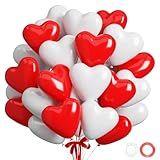 🤍 [Amplia Gama De Aplicaciones] Estos globos de corazon son ideales para diversas ocasiones,boda,aniversario,san valentin,decoraciones de cumpleaños,nos comprometimos Fiesta.También se puede utilizar para hacer arco para globos.Sus colores brillantes y diseños exquisitos le darán un toque más atractivo a tu fiesta.