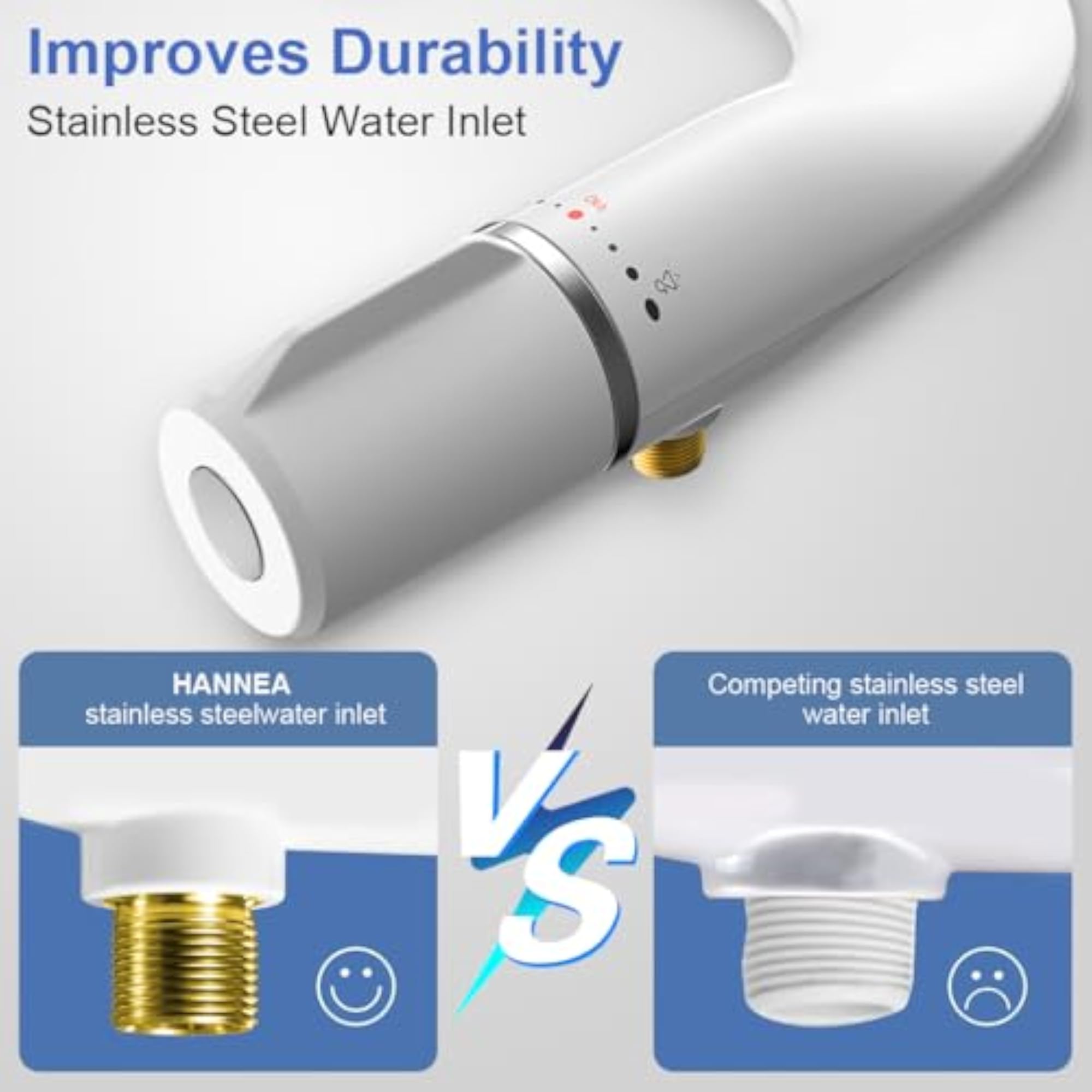 Toilet Bidet Spray Dual Nozzles Adjustable Pressure
