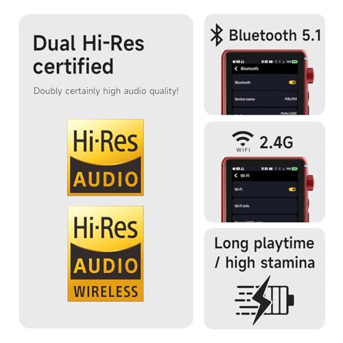 Image of HiBy Music R3 II 2025 Portable HiFi MP3 Player, Native DSD256 MQA 16X, Hi-Res Certified, Bluetooth 5.1 WiFi, Tidal Qobuz, 3.5mm & 4.4mm 340mW, USB-C, 3.2 inch Touchscreen, 2TB TF Card Support
