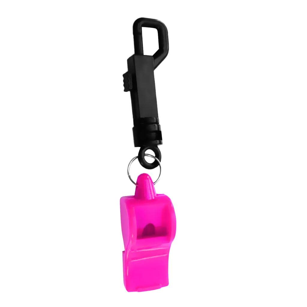 ATORSE Scuba Diving Emergency Scuba Diving Survival Whistle with Snap Clip Rose Red-image-30