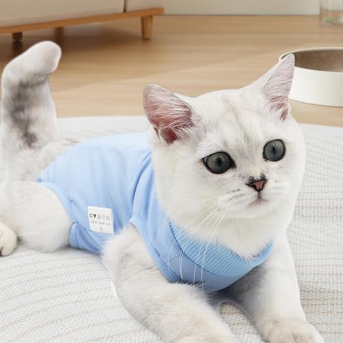 Miniatura 7 de Catime Traje De Recuperación De Gato, Ropa De Mascotas Después De La Cirugía, Chaleco De Gatitos De Protección, E-Collar Alternativa Para Heridas Abdominales O Enfermedades De La Piel M, Rosa