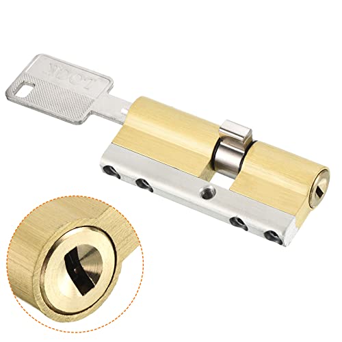 PATIKIL 32.5/42.5 (75mm Overall) European Double Lock Cylinder, Door Cylinder Lock with 8 Keys for Wooden Doors Aluminum Doors - Image 4