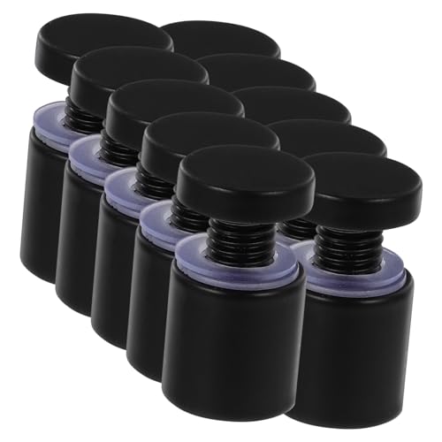 SOLUSTRE 10 Piezas Tornillos Para Vidrio Lámina Carril Soporte De Placa Manos Clips De Cable Colgador De Tacos Francés Ancla Montar Apagado Neón Triple Estante Black Acero Inoxidable