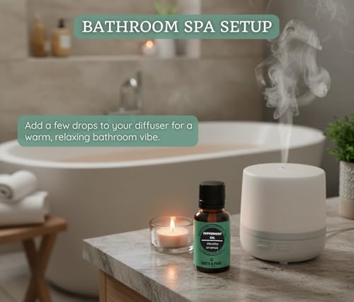 Image of Earth N Pure Ceramic Diffuser Burner with 10Ml Peppermint Essential Oil | 2 Tea Light Candles | Perfect for Gift Set