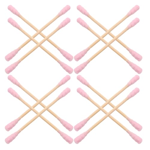 SOIMISS 1000 Hisopos de Algodón de Doble Punta Espiral Rosas 76 CM Aplicadores de Maquillaje Hisopos Desmaquillantes para Limpieza Facial y Cuidado de Oídos