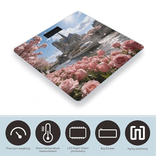 Báscula digital LZQPOEAS hasta 180 kg con pantalla LCD miniatura 3