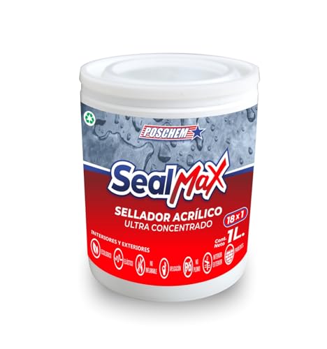 La Mejor Lista de Selladores . 42 Sellador y Resanador Liquido Transparente 1 Litro Acrilico para grietas, juntas, puertas, ventanas, concreto, aluminio, tinacos Impermeable Sealmax Ultra Concentrado