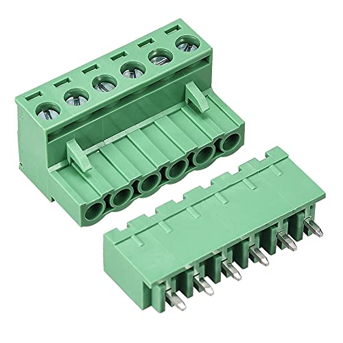 Cermant 20 Set 6 Pin 5.08Mm (0.2Inch) Pitch Male Female Pcb Screw Terminal Block Plug Connector Panel Mount Diy (5.08Mm-6P-10Set) #TOP1