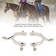 Western-Cowboy-Sporen, 2 Stück, Exquisite Vintage-Pferdesporen aus Edelstahl mit Rotierendem Zahnrad,Retro-Stiefelsporen aus Metall mit Feiner Verarbeitung für Reitsportbegeisterte