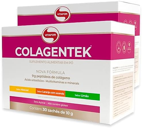 Kit 2 Colágeno Hidrolisado Colagentek Vitafor 30 sachês