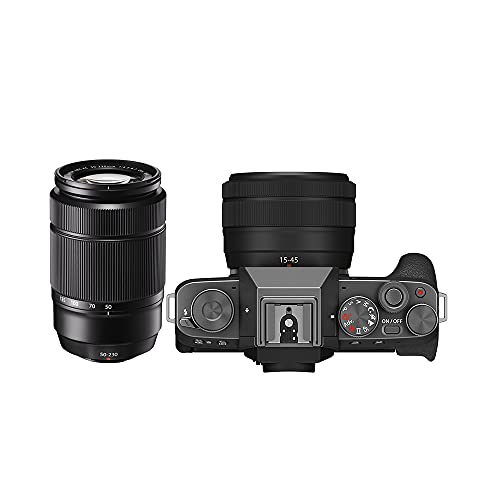Image of Fujifilm X-T200 Mirrorless Camera Body with 15-45 mm + 50-230 mm Dual Lens Kit - Dark Silver