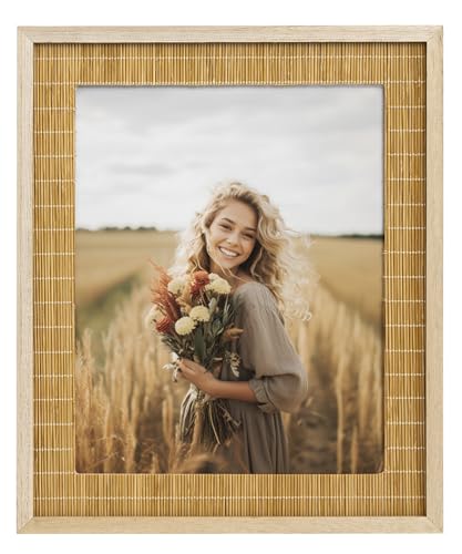 10 Best Bamboo Picture Frames That Elevate Your Home Decor 6 Sonefreiy Boho 8x10 Natural Bamboo Picture Frame