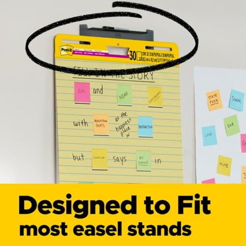 Post-it Super Sticky Easel Pad, 25 x 30 Inches, 30 Sheets/Pad, 4 Pads (561VAD4PK), Yellow Lined Premium Self Stick Flip Chart Paper, Super Sticking Power (561 VAD 4PK) - image 3