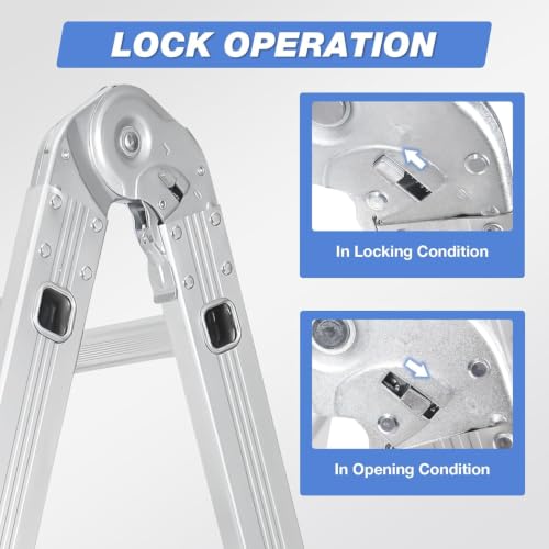 Image of Aluminium Multipurpose Combination Ladder Heavy Duty Advance Ladder (12.15 ft)