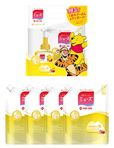 ハンドソープ 泡 ミューズ ピーチ&ローズ トライアルパック プー 22秋冬 (本体+詰替 450mL) + ピーチ&ローズ詰替 450ml 4個 5個アソート