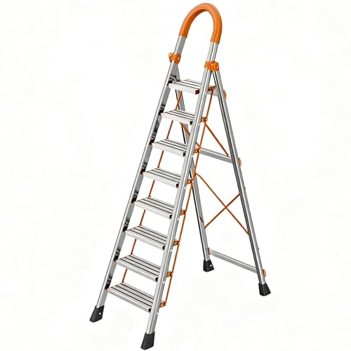 NYtoll 8 Step Ladder, Folding Ladder with Wide...