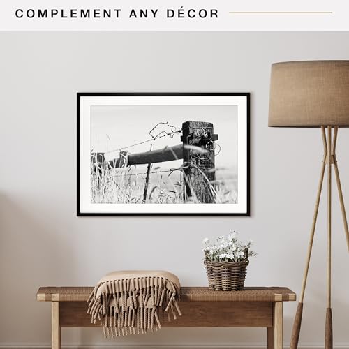 Image of MCS Everline Collection 24x34 Matted Poster Frame with 20x30 Picture Display, Black Vertical & Horizontal Wall Hanging Large Frame for Photos, Posters & Art Prints (1-Pack)