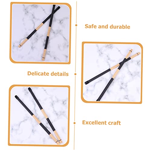 Garneck 19 pares de baquetas de bambú para percusión, juego profesional de mazas para batería, accesorio portátil y liviano para músicos y entusiastas de la batería miniatura 3