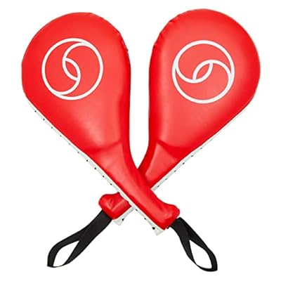 2 Pack Taekwondo Kick Pads for Martial Arts Training – Red Kickboxing Striking Target Pads