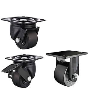 Sdvuahuj 2 Zoll Schwerlast Lenkrolle mit Bremse, 1 Stück