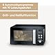 SEVERIN 3-in-1 Mikrowelle mit Grill und Heißluftfunktion bis 200°C, Minibackofen inklusive Vorheizfunktion, mit antihaft-beschichtetem Pizza-Teller, schwarz, MW 7752