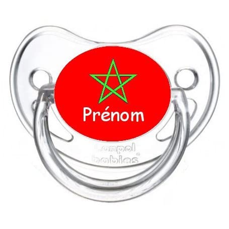 Chupete de bebé personalizado Marruecos con nombre 157