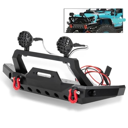 Luces para RC y parachoques metálico para rutas nocturnas de Crawler 1/10 TRX4 5