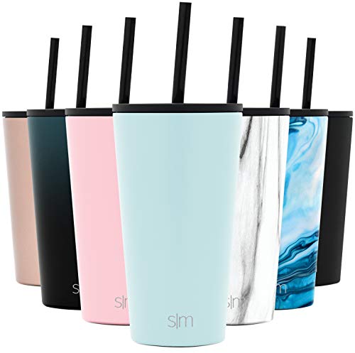 Simple Modern Insulated Tumbler Cup with Straw Lid and Flip Lid | Reusable Stainless Steel Water Bottle for Cold Brew…