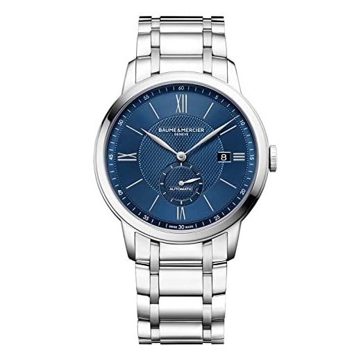 Baume et Mercier Classima reloj automático para hombre con esfera azul 10481