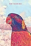  Notebook: Abstract Animal Journal: Parrot  Wide Ruled Notebook for School, College and Work  Perfect fot Kids, Boys, Girls, Teenagers and Adults