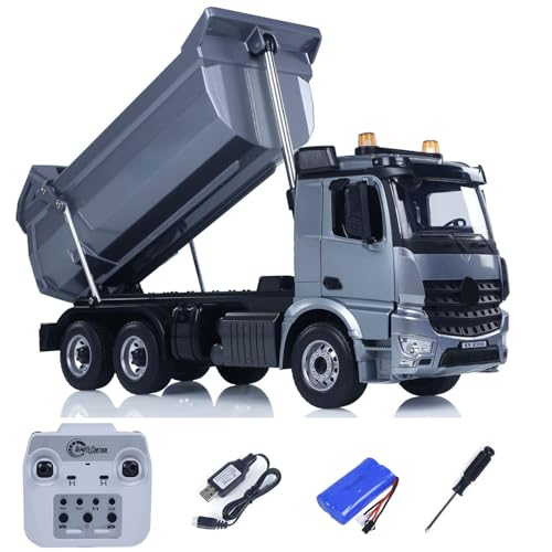 Camion de chantier RC 6x6 DoubleE E590 003 télécommandé avec benne métallique RTR