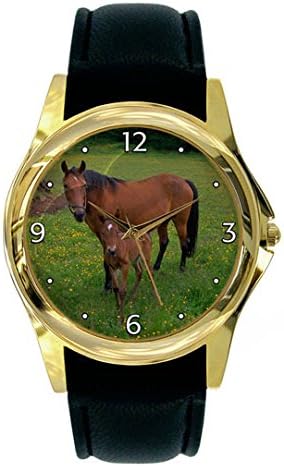 TWK Women's Brown Horse and Colt Watch Quartz White Dial Watch