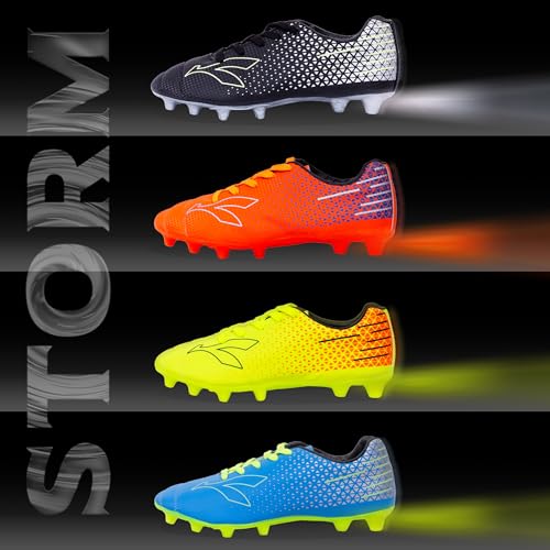 Image of KONEX Storm Studded Football Shoes for Boys | Waterproof Inner Lining with Lightweight Sole & Snug Fit Technology