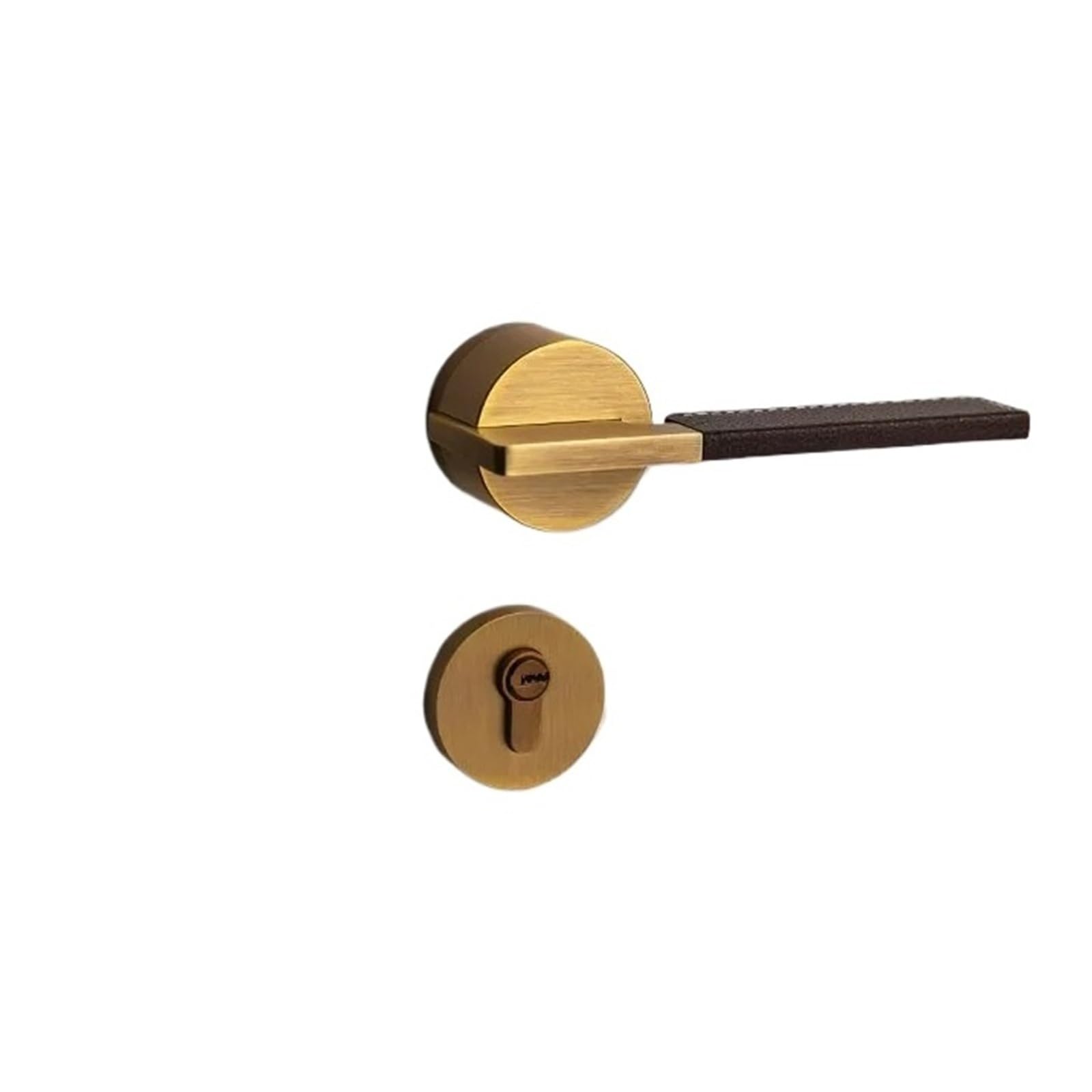 FBXRXZFPJ Door Handle Silent Door Lock Indoor Split with Key(Yellow Bronze)