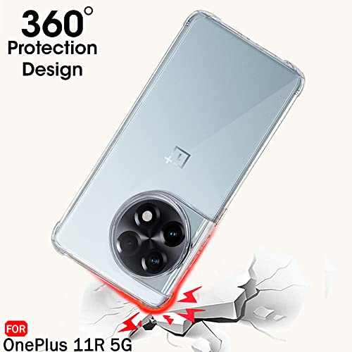Image of TheGiftKart Crystal Clear Back Cover Case for OnePlus 11R 5G | Shock Proof 360 Degree Protection | Hard Clear Back Cover Case for OnePlus 11R 5G (PC & TPU, Transparent Bumper)