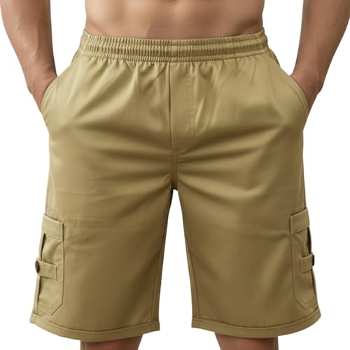 Image of NINQ Men's Half Cargo Shorts Featuring a Slim Yet Relaxed fit, Designed for Comfort. Stylish Casual Shorts with Functional Pockets, Perfect for Casual wear.