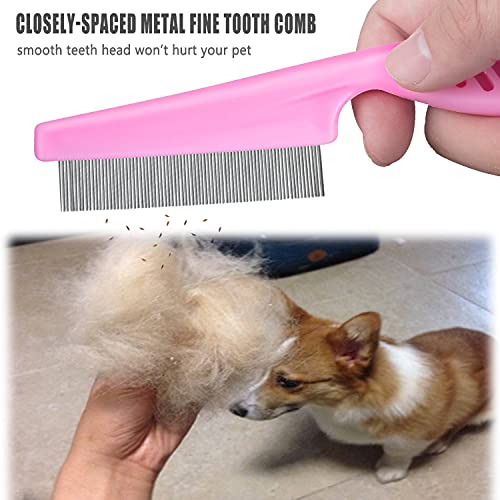 Cat Comb Dog Comb Fine Tooth Comb Pet Comb Grooming Set For Grooming And Removing Dandruff Flakes Remove Float Hair Tear… - Image 2