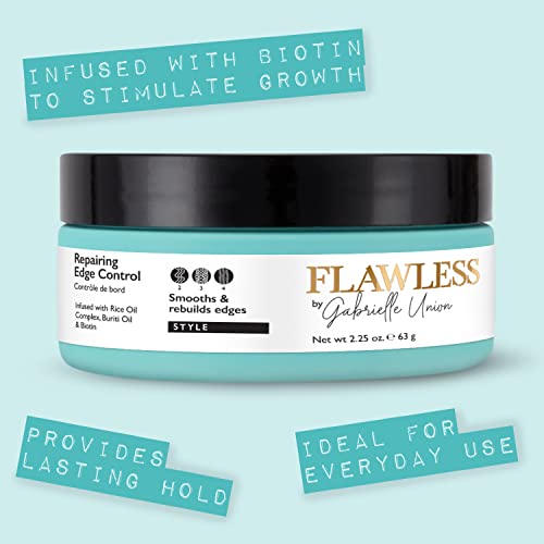 Flawless By Gabrielle Union - Repairing Edge Control, With Biotin And Rice Oil Complex For Curly And Coily Hair, 2.25 Oz #TOP4